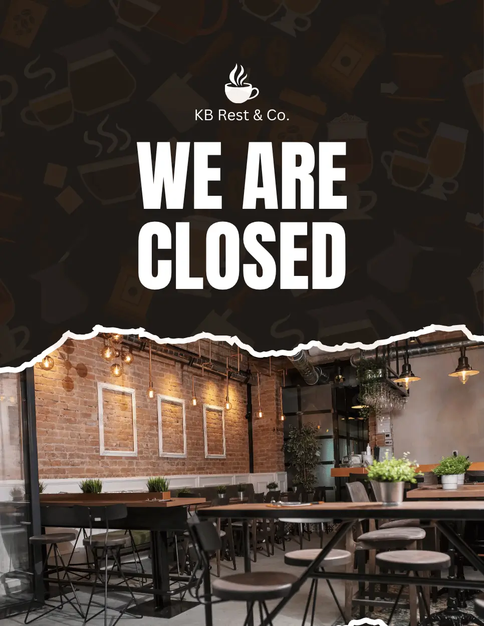 Closed promotional graphic design example