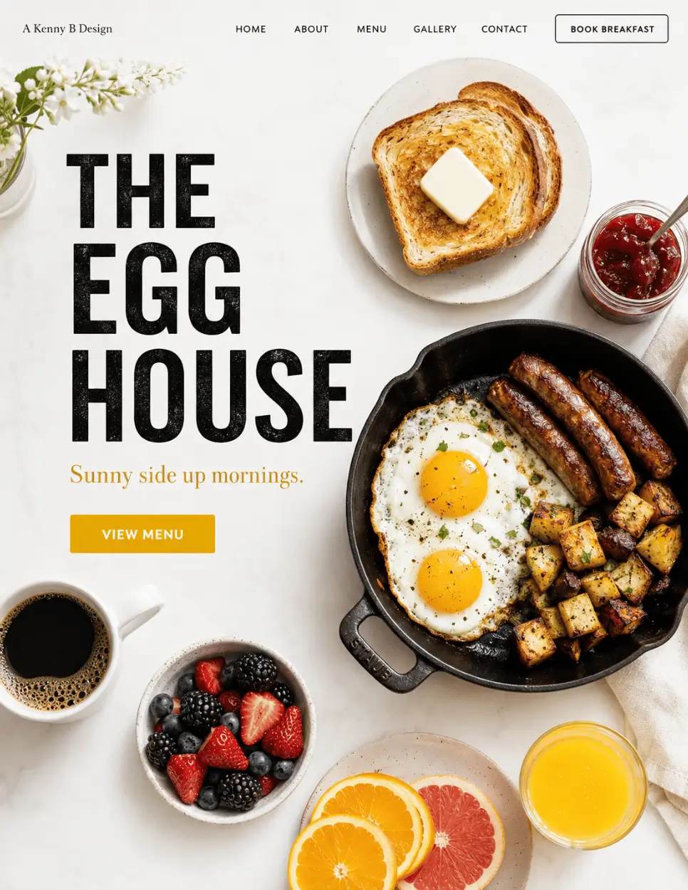 Egg House promotional graphic design example one