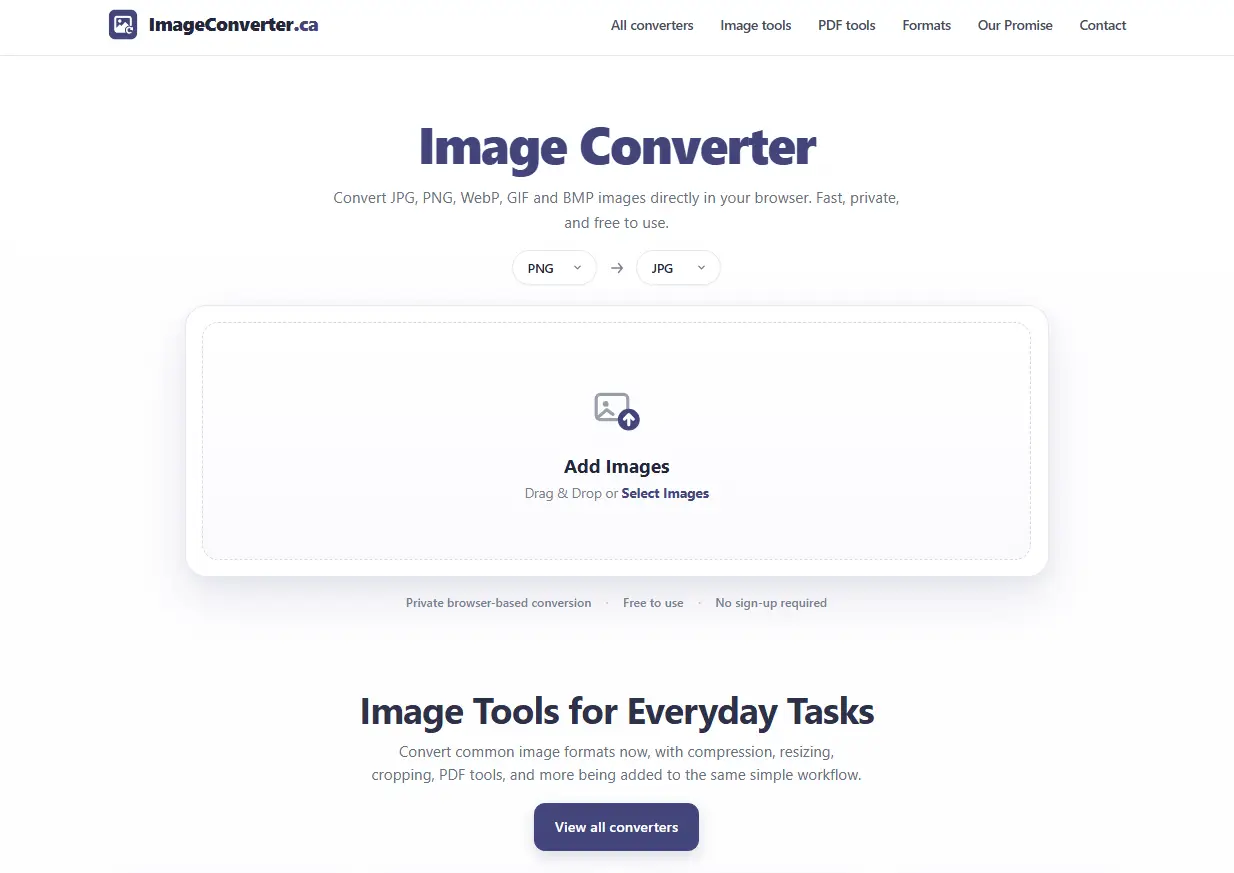 ImageConverter.ca website screenshot